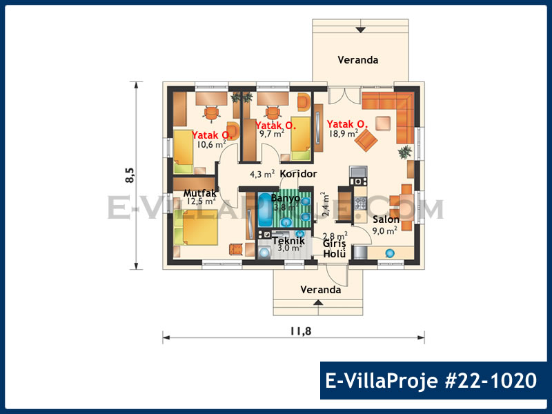 Ev Villa Proje #22 - 1020 Thumbnail 2