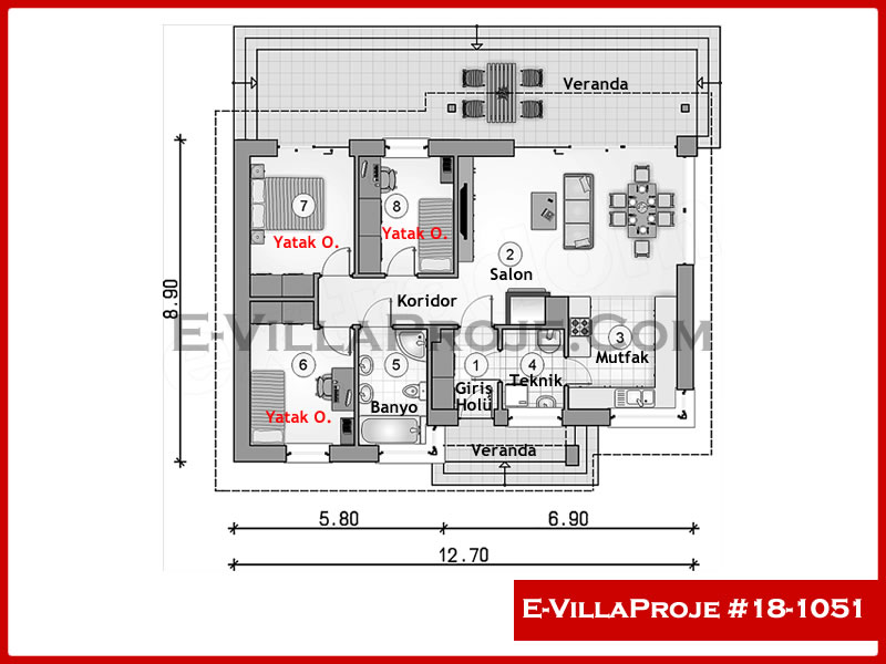 Ev Villa Proje #18 - 1051 Thumbnail 2
