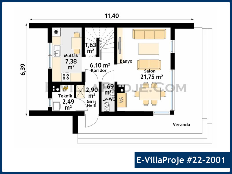 Ev Villa Proje #22 - 2001 Thumbnail 2