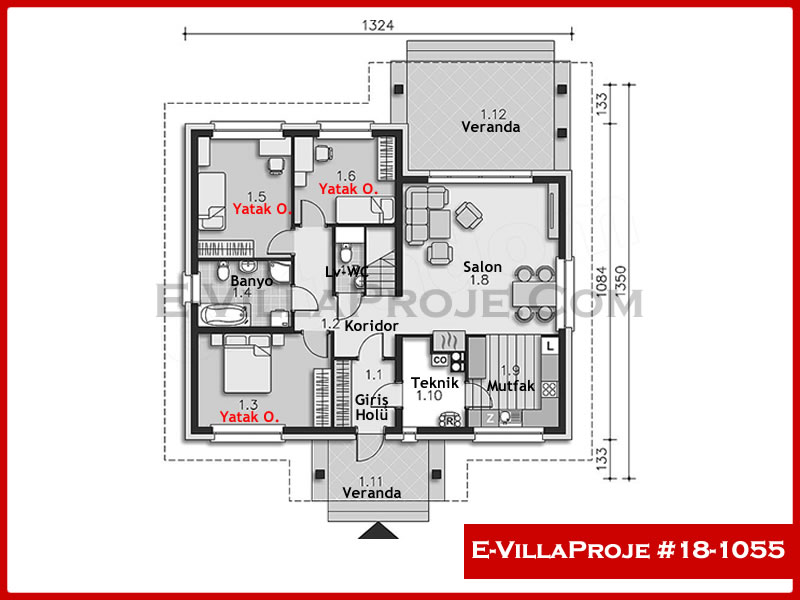 Ev Villa Proje #18 - 1055 Thumbnail 2