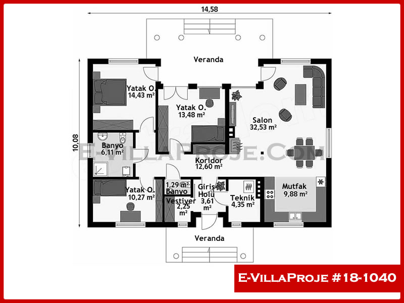 Ev Villa Proje #18 - 1040 Thumbnail 2