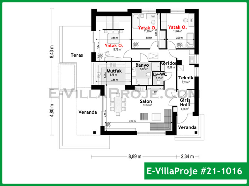 Ev Villa Proje #21 - 1016 Thumbnail 2