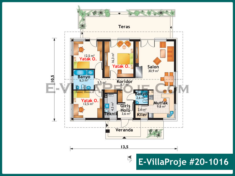 Ev Villa Proje #20 - 1016 Thumbnail 2