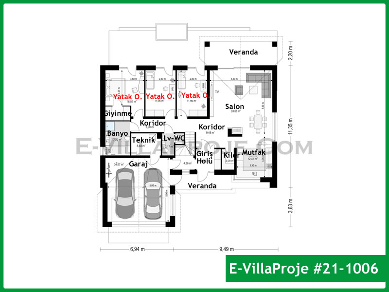 Ev Villa Proje #21 - 1006 Thumbnail 2