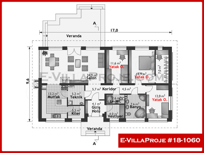 Ev Villa Proje #18 - 1060 Thumbnail 2