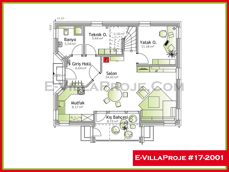 Ev Villa Proje #17 - 2001 Thumbnail 2