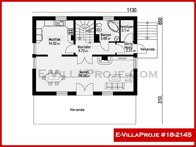 Ev Villa Proje #18 - 2145 Thumbnail 2