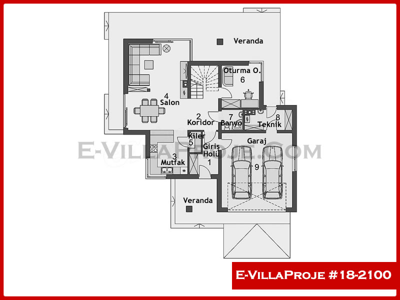 Ev Villa Proje #18 - 2100 Thumbnail 2