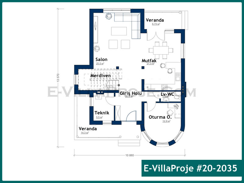 Ev Villa Proje #20 - 2035 Thumbnail 2