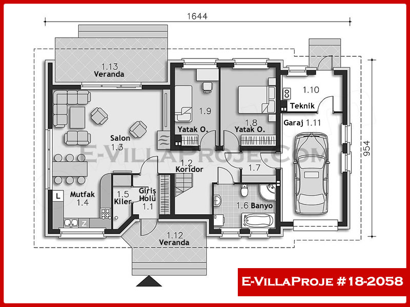 Ev Villa Proje #18 - 2058 Thumbnail 2