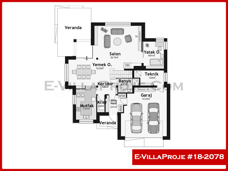 Ev Villa Proje #18 - 2078 Thumbnail 2