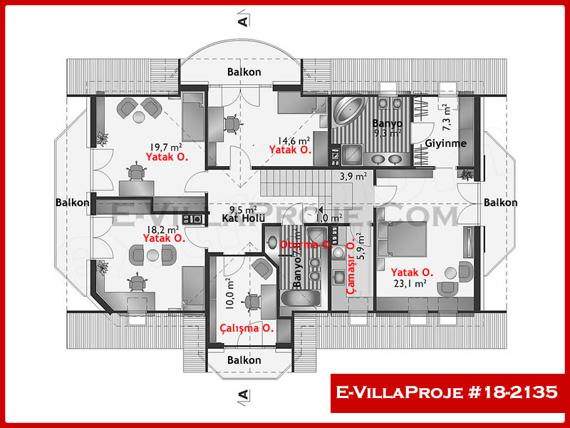 Ev Villa Proje #18 - 2135 Thumbnail 3