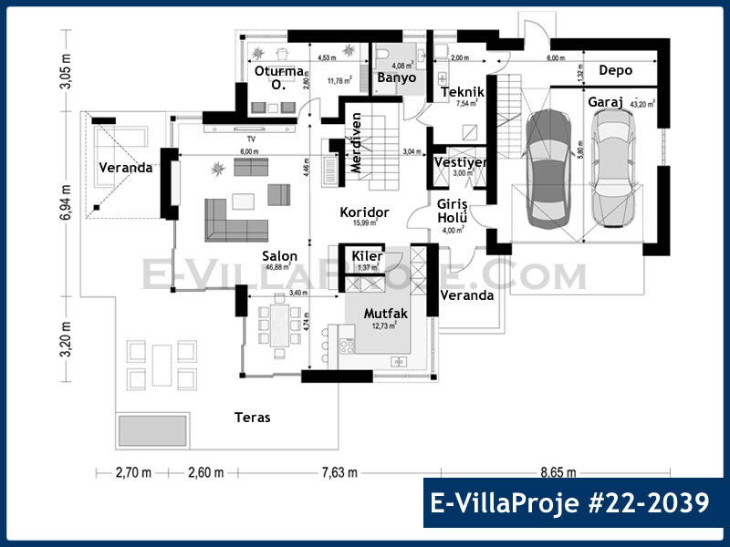 Ev Villa Proje #22 - 2039 Thumbnail 2