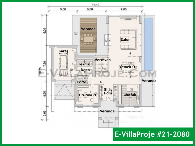 Ev Villa Proje #21 - 2080 Thumbnail 2